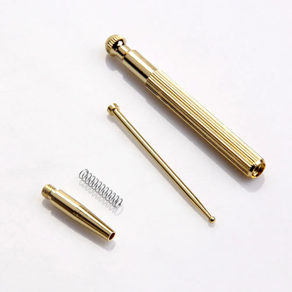 

2Pcs Brass Ear Point Probe Auricular Point Probe for Home Health Hospital Reflexology Acupressure Therapy Lightweight Safe