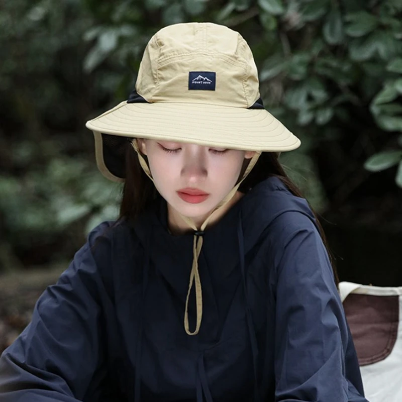 Women‘s Fisherman Hat Wide Brim Bucket Hat With Neck Cover  Adjustable Outdoor Hiking Fishing Camping Travel Anti Uv Hat Cap