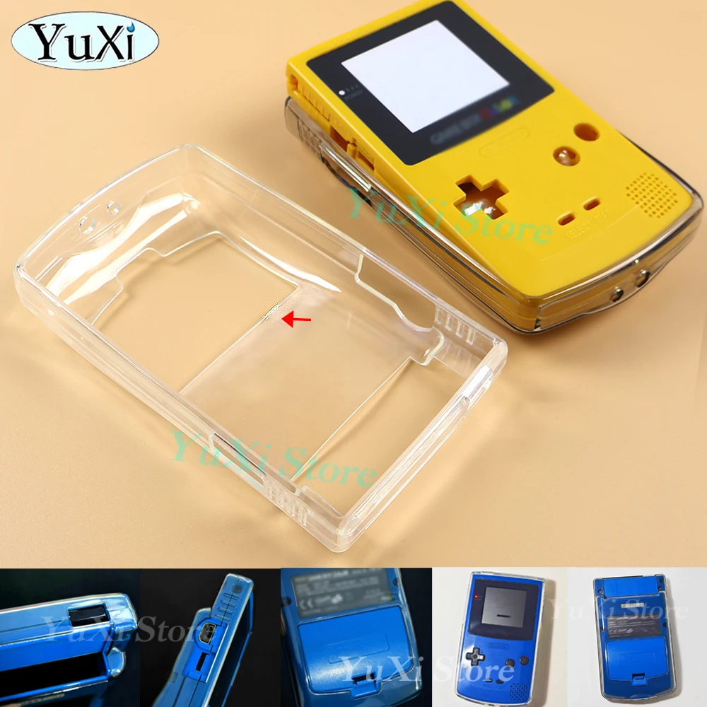 透明ハウジングシェル保護カバー GBC ゲームボーイカラーゲームコントローラ TPU クリアソフトケーススリーブとスクリーン Len フィルム