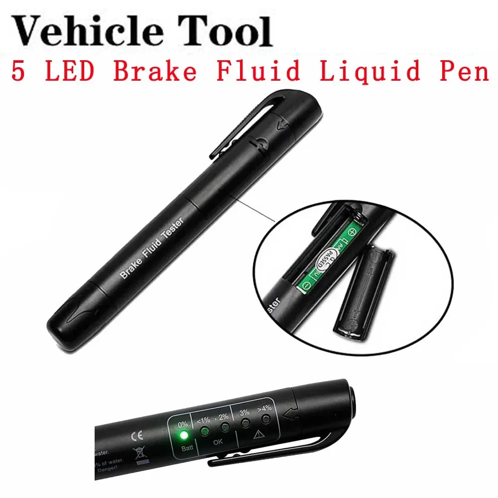 

Car Brake Fluid Tester Pen Auto Diagnostic Tools 5 Leds Car Accessories Automotive Testing Tools Brake Fluid Tester Pen