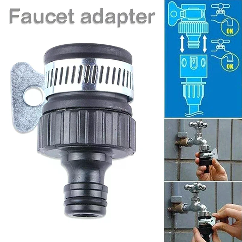 Durable Universal Water Faucet Adapter Plastic Hose Fitting Quick Connect Fitting Tap For Car Washing Garden Irrigation