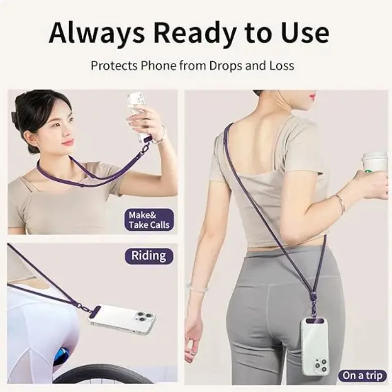 Universal Adjustable Phone Lanyard Crossbody Necklace Strap Phone Case Long Hanging Rope with Clip Anti-Lost Durable and Sturdy view 4