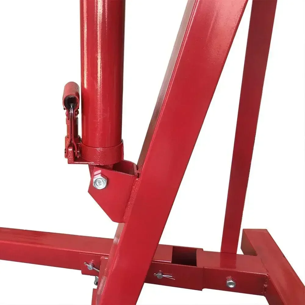 

[XMSJ-Limited Stock, Buy Now!]Engine Hoist 2 TON Folding Hydraulic Engine Motor Hoist Cherry Picker Shop Cranes Lift Red Shop Cr