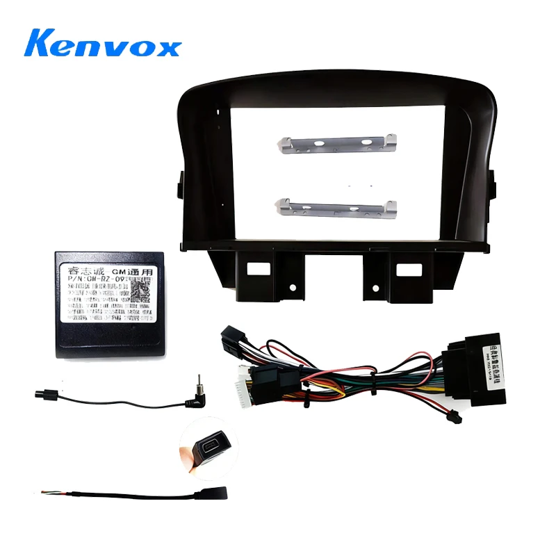 9 Inch For Cherolet Cruze 2009-2014 Android radio Stereo GPS Player Casing Frame 2 Din panel Fascia Dash Cover wire cable