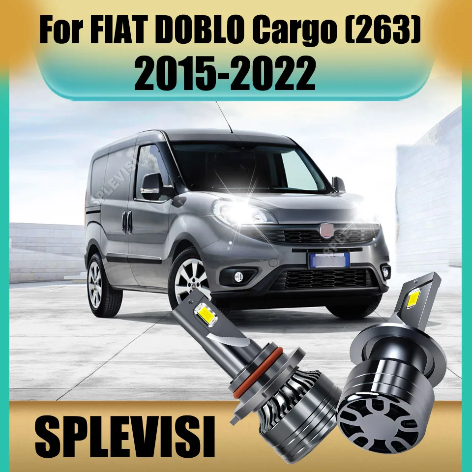 LED Light Car Headlight CSP 6000K Bulbs High Performance For FIAT DOBLO Cargo (263) 2015-2022 2016 2017 2018 2019 2020 2021