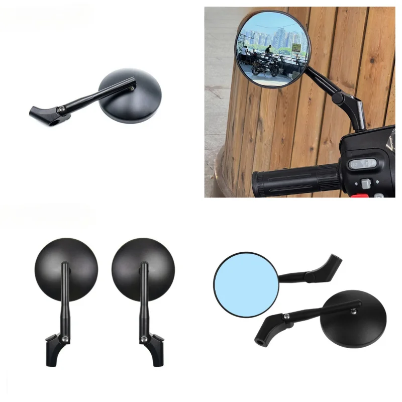 

Aluminum Alloy Motorcycle Rear Mirror 8 10MM Round Side Mirror Universal For Yamaha XSR 900 Royal Enfield Himalayan Meteor Honda