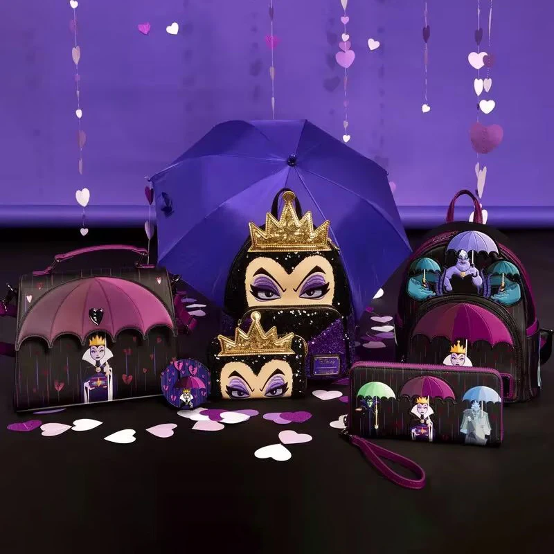 

Loungefly Disney Villains Curse Your Hearts Zip Around Wristlet Wallet Backpack Disney Wallets Stylish School Bags Gift