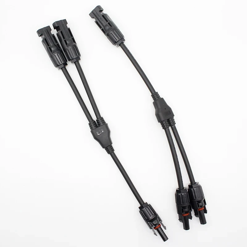 2Y Branch parallel connection 30A 1000V Electrical Solar Connector Photovoltaic 2pcs solar Panel Cable Wire Connect