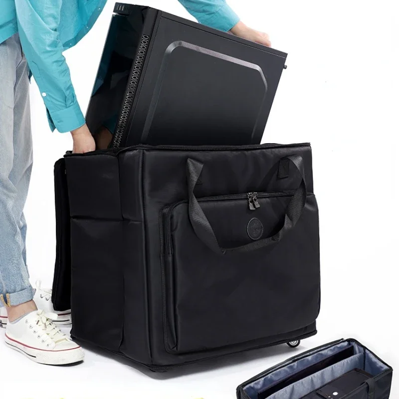 Multipurpose Bag with Transport Wheels Large Capacity Suitcase Trolley Storage Boxes Travel Bag Luggage
