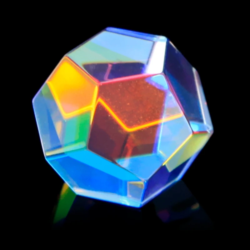 24MM Rainbow Optical Glass Multi-faceted Bright Light Combine Physics Teaching Refracted Light Spectrum Experiment