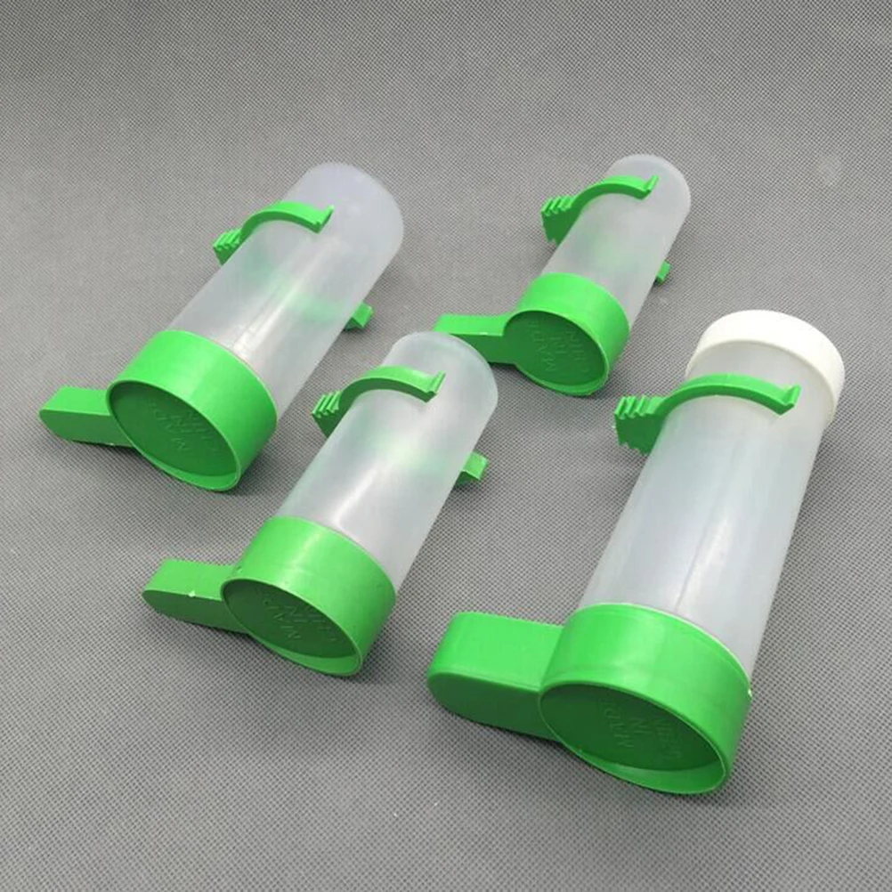 

5 PCS Bird Feeders for Outdoors Birds with Drinking Water Cup Clear Bottle Feeding Watering Supplies
