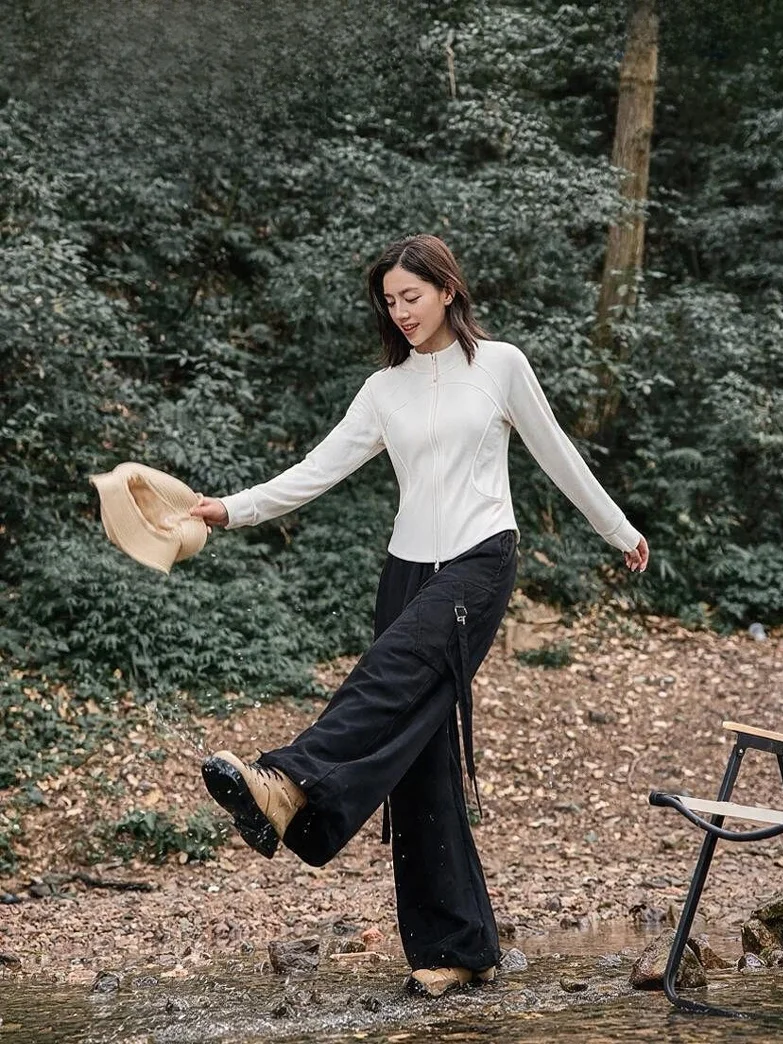 vetements-de-yoga-a-manches-longues-et-epais-yaojingcoco-vetements-d'exterieur-chauds-pour-l'automne-et-l'hiver-ideaux-pour-l'escalade-et-les-sports-de-plein-air-col-montant-mi-haut-coupe-ajustee