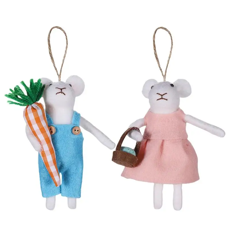 Easter Ornament 2Pcs Decorative Tree Ornaments Decorative Tree Ornaments Wool Felt Decoration Ornament For Wedding Home Window