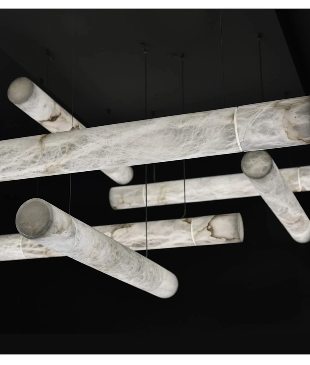 Dimmable LED Marble Art Gold Chrome Ceiling Pendant Lights