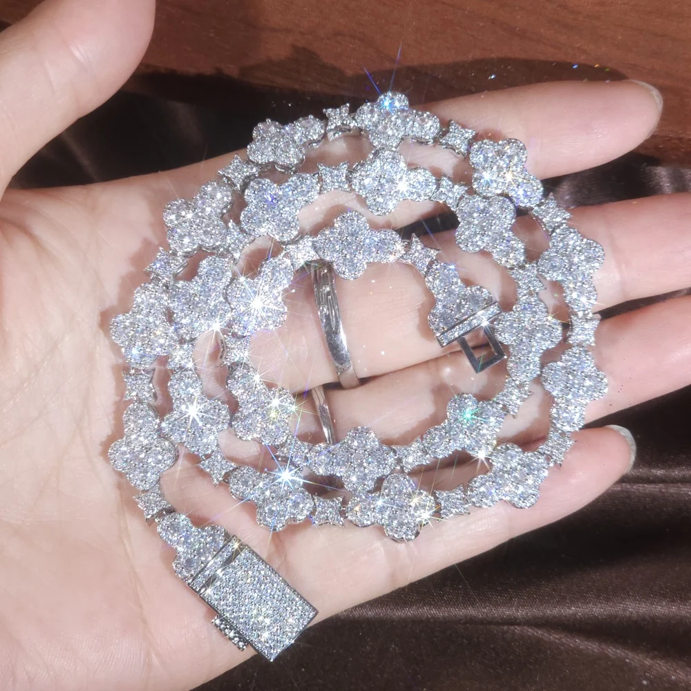 الجليد تشارمي الصليب ستار تشيكوسلوفاكيا الأحجار سلسلة المتخصصة قلادة الهيب هوب الإكسسوارات مجوهرات رائعة الموضة العصرية الوجه حتى المشبك #3