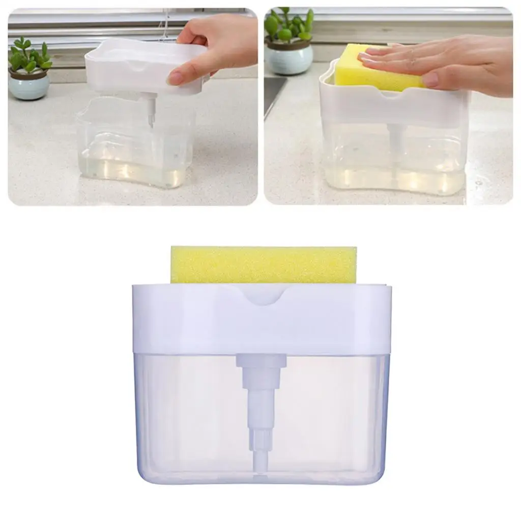 Compact Soap Dispenser Handy Instant Refill Soap Caddy Pump Box for Kitchen Use