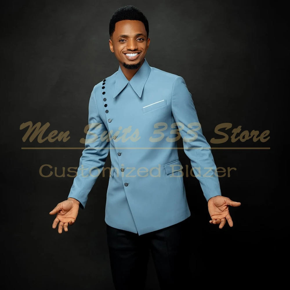 

Stylish Men Suits 2 Piece Jacket Pants Sets High Quality Single Breasted Slim Fit Male Clothing Smart Casual Outfits Costume