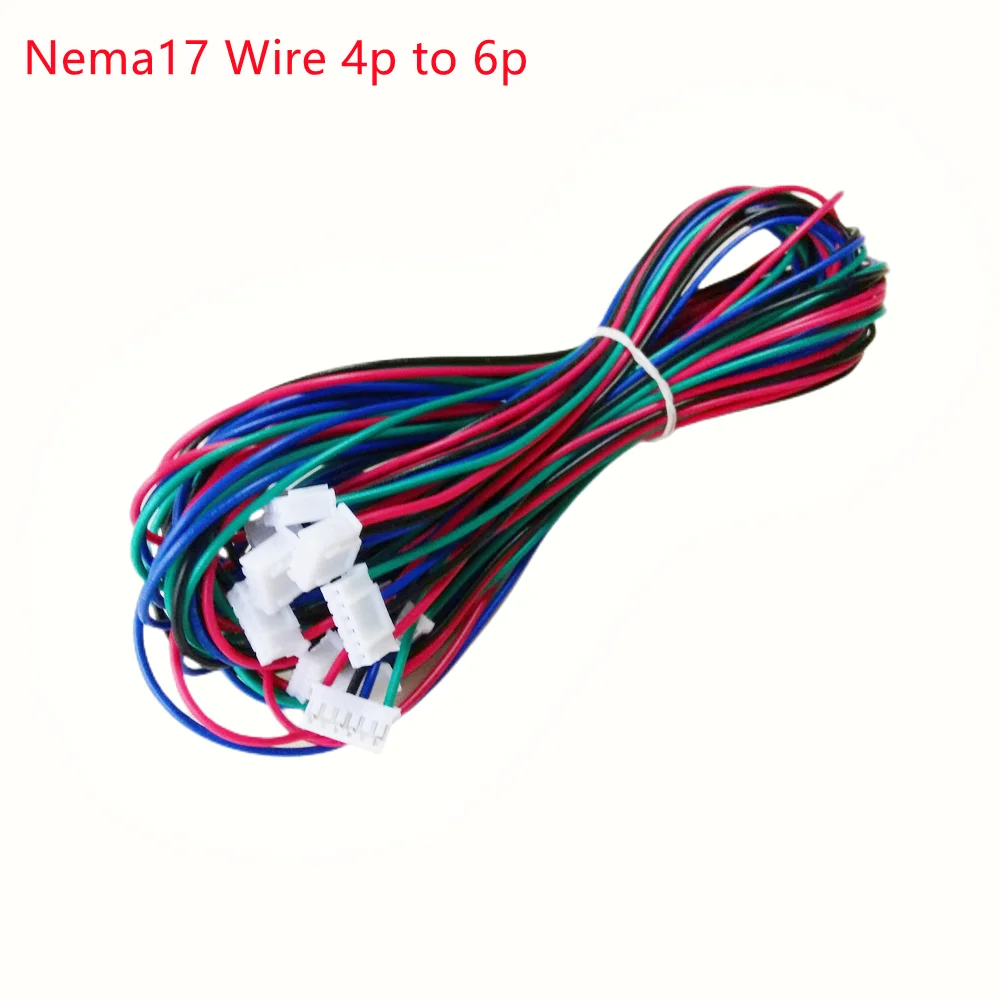 nema 17 stepper motor cable stepping driver wiring Dupont line 4pin to 6pin wires extension cord 5pcs 3d printer parts