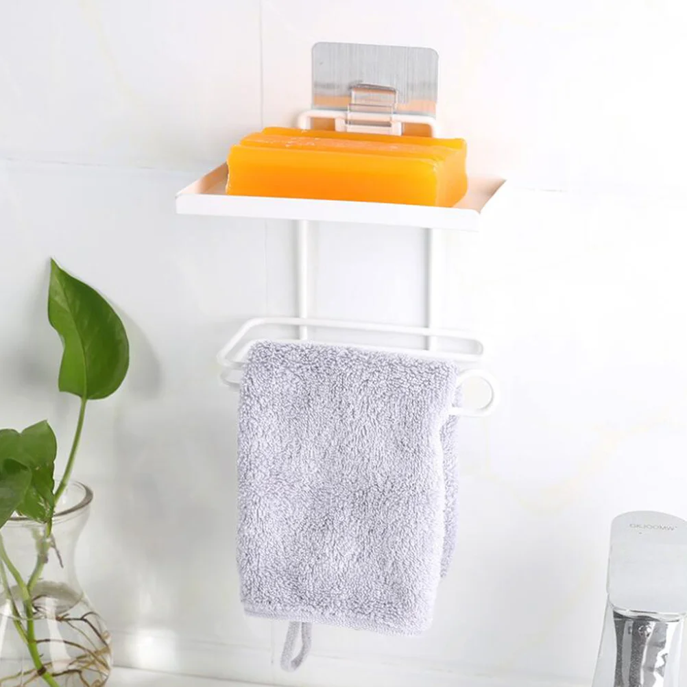 طبقة مزدوجة الفولاذ المقاوم للصدأ حامل ورق المرحاض ماتي النهاية الحائط الأنسجة حامل الهاتف تخزين الرف الحمام لفة الورق #1