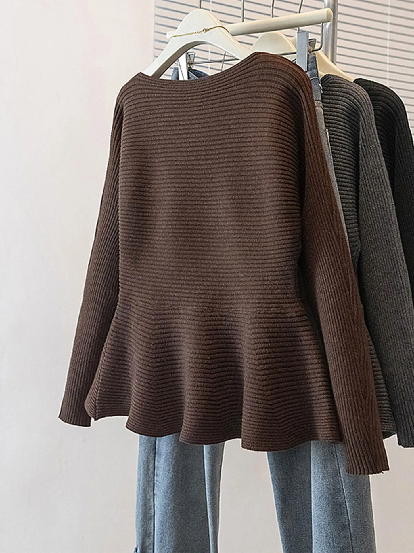 

Женский трикотажный топ Ce Au Lait с длинным рукавом, весенний, больших размеров, скрывающий живот, красивый, повседневный, свободного кроя