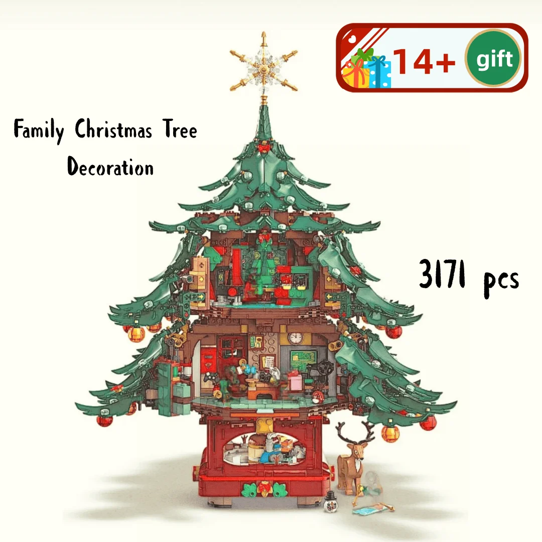 

Compatible With 41843 Family Christmas Tree, Children's Toys For Boys And Girls, Gifts For Christmas Reindeer, And Santa Claus
