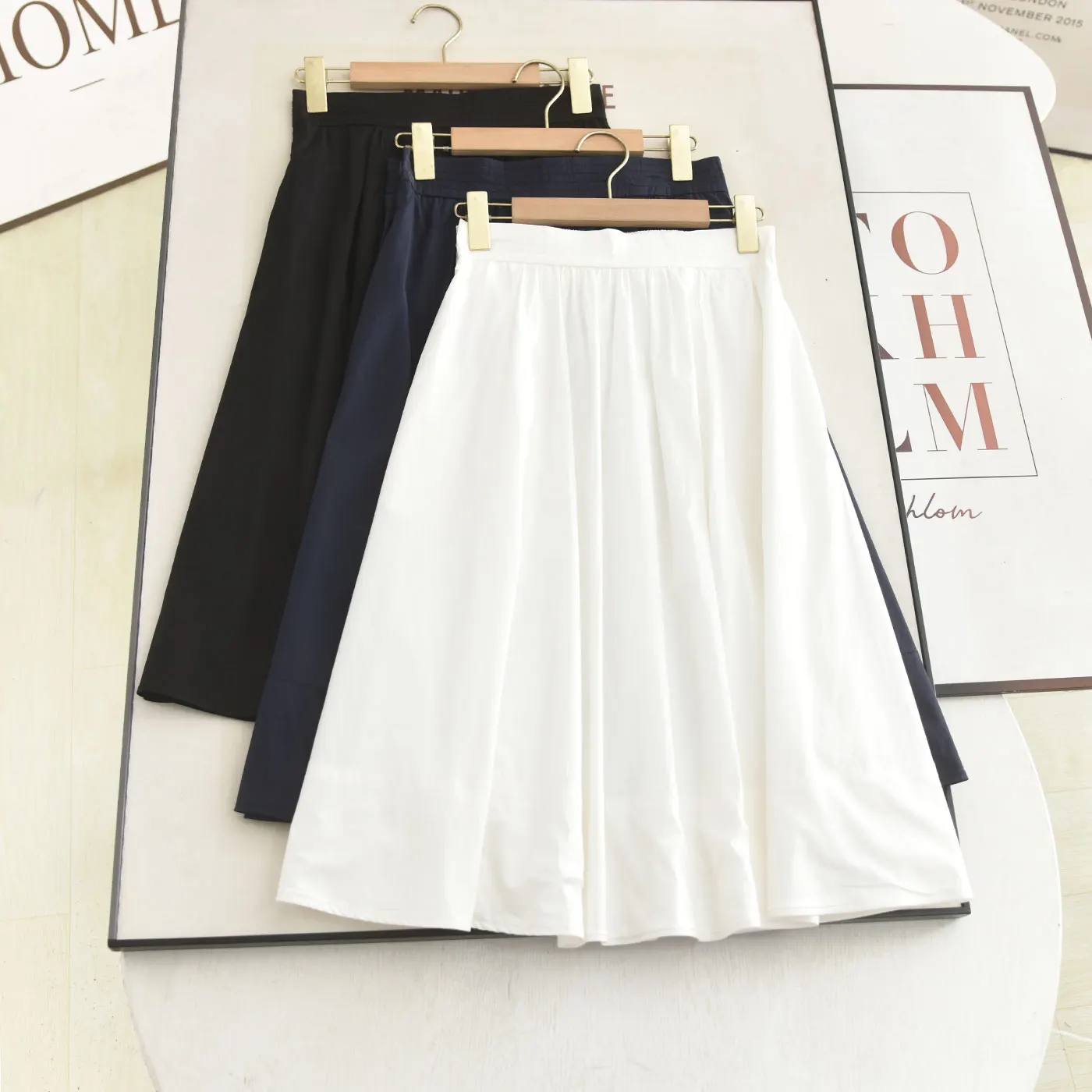 

High Waist A-Line Skirt Commute Elegant Style Spring Summer Women's Fashion Half-length Skirts Elegant Atmosphere