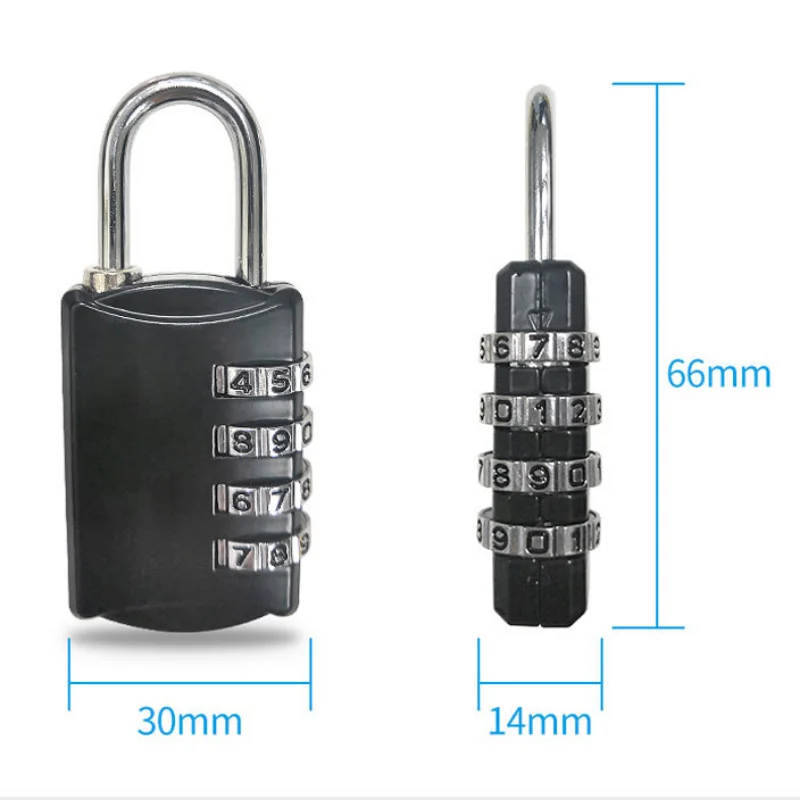 4-Digit Padlock กระเป๋าเดินทางรหัสผ่านกุญแจอเนกประสงค์สร้างสรรค์รหัสผ่านตู้โลหะผสมสังกะสีล็อคขายส่ง