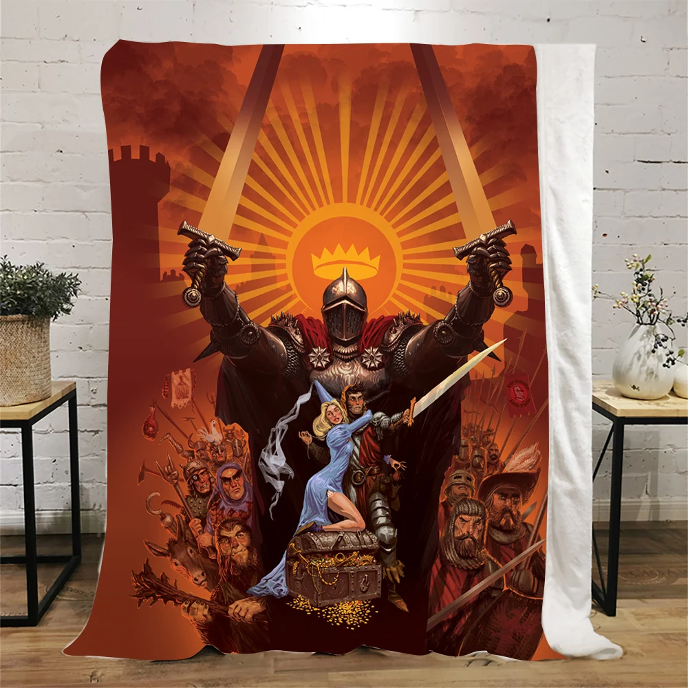 

CLOOCL Fashion Blankets Knights Templar Warrior 3D Printed Throw Blanket for Beds Travel Portability Thin Quilts 220x150cm