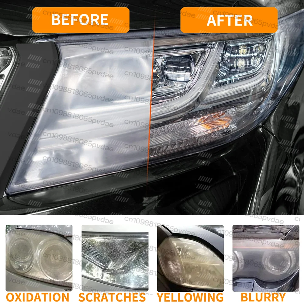 3 Inch Headlight Restoration Kit Silicon Carbide Wet Dry Sandpaper Assortment 180-2000 Grit for Headlights Polish Lens Restore