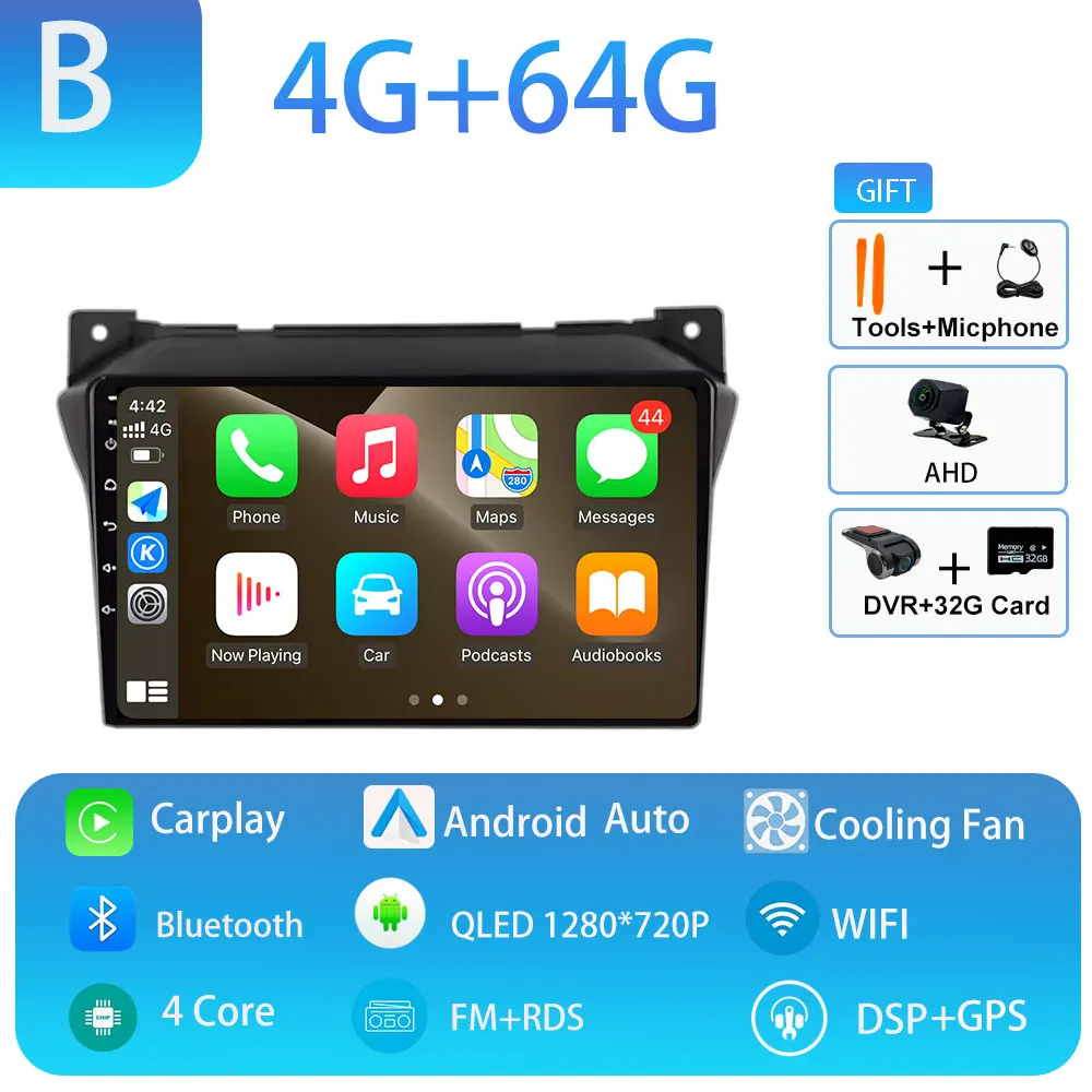 Android 15 Autoradio 360 Camera GPS Navigatie Multimedia Video Player Carplay Auto DSP RDS Voor Suzuki Alto 2009 2010-2016 2017 - afbeelding 1