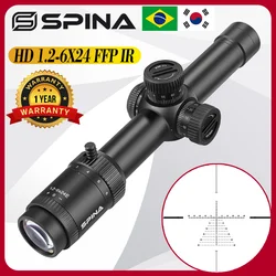 SPINA Optics FFP/SFP 1.2-6x24 Red/Green Illuminant Compact Sight 30mm Tube Diameter Tactical Hunting Riflescope With QD Mount