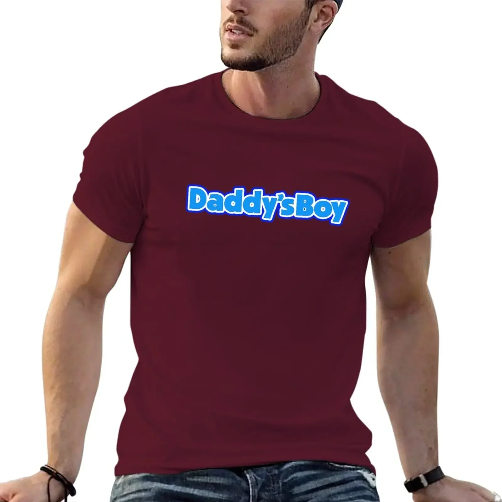 Daddys Boy TShirt graphic tee kawaii clothing plus size top T-shirts for men cotton new in tops & tees Short Sleeve Round Collar