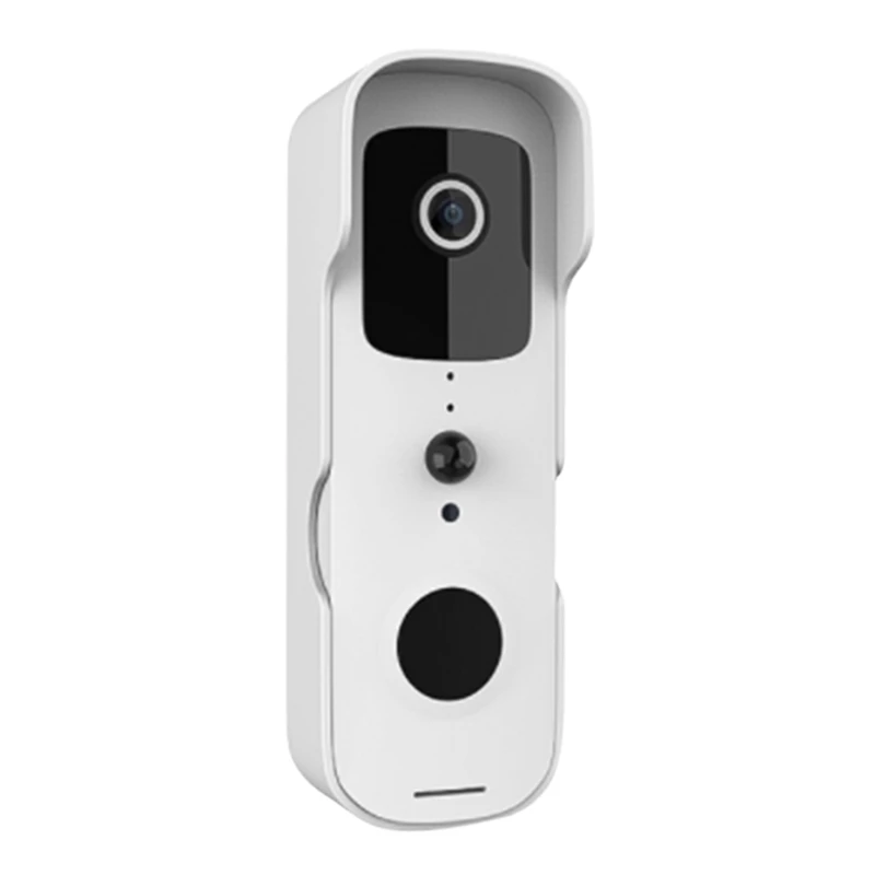 Rainproof Smart Wifi Video Doorbell Wireless 1080P Remote Home Monitoring With Intercom Doorbell(White)