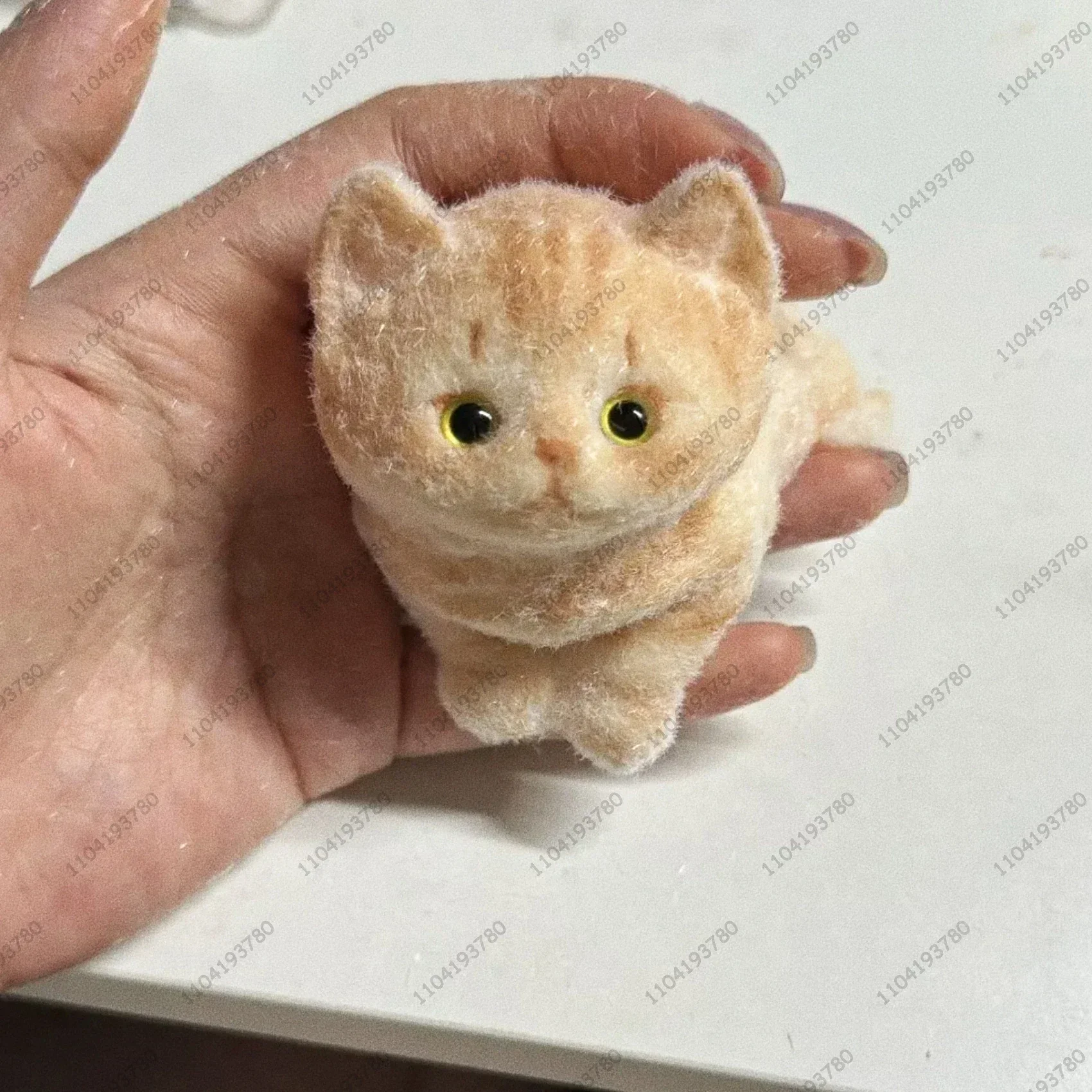 Ręcznie robiony kot Taba Squishy Silicone Soft Fuzzy Kitty Cat Mushy Squeeze Toy Mochi Toy Hand Relax Stress Release Gift Toy