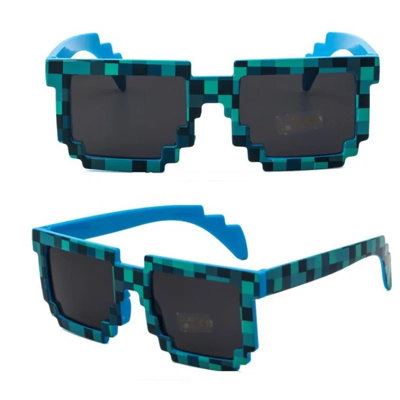 New Size SECCO Trendy Glasses Funny Party Vintage Plaid Square Sunglasses My World Personalized Color Sunglasses image 5