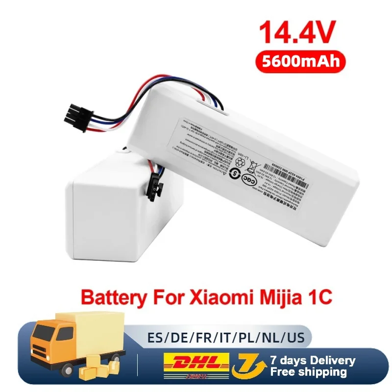 Li ion Battery 14.4V 2600mAh 5600mAh P1904-4S1P-MM For Xiaomi MiJia 1C STYTJ01ZHM Robot Vacuum Cleaner Accessories Original Part