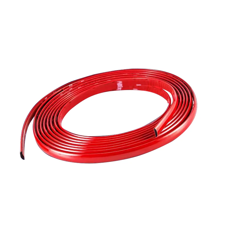 Car Chrome Decorative Protective Strips Grill Trim Molding Anti-Collision Tape Bright Silver Gold Black Red Universal Width 6mm