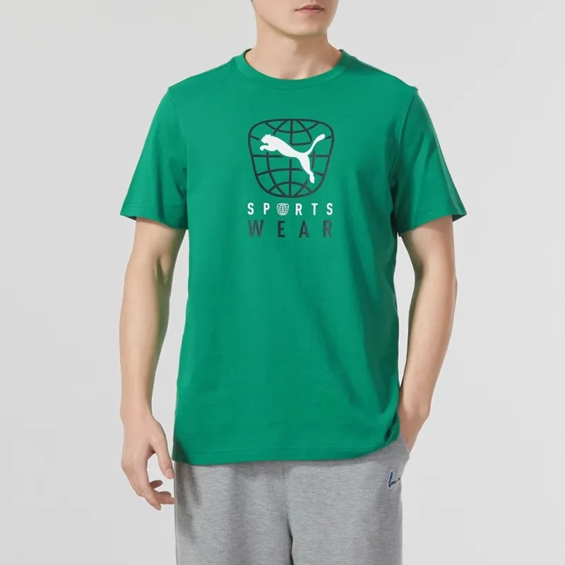 

Puma Green Мужская и женская новая спортивная одежда Повседневная футболка с короткими рукавами 68207086