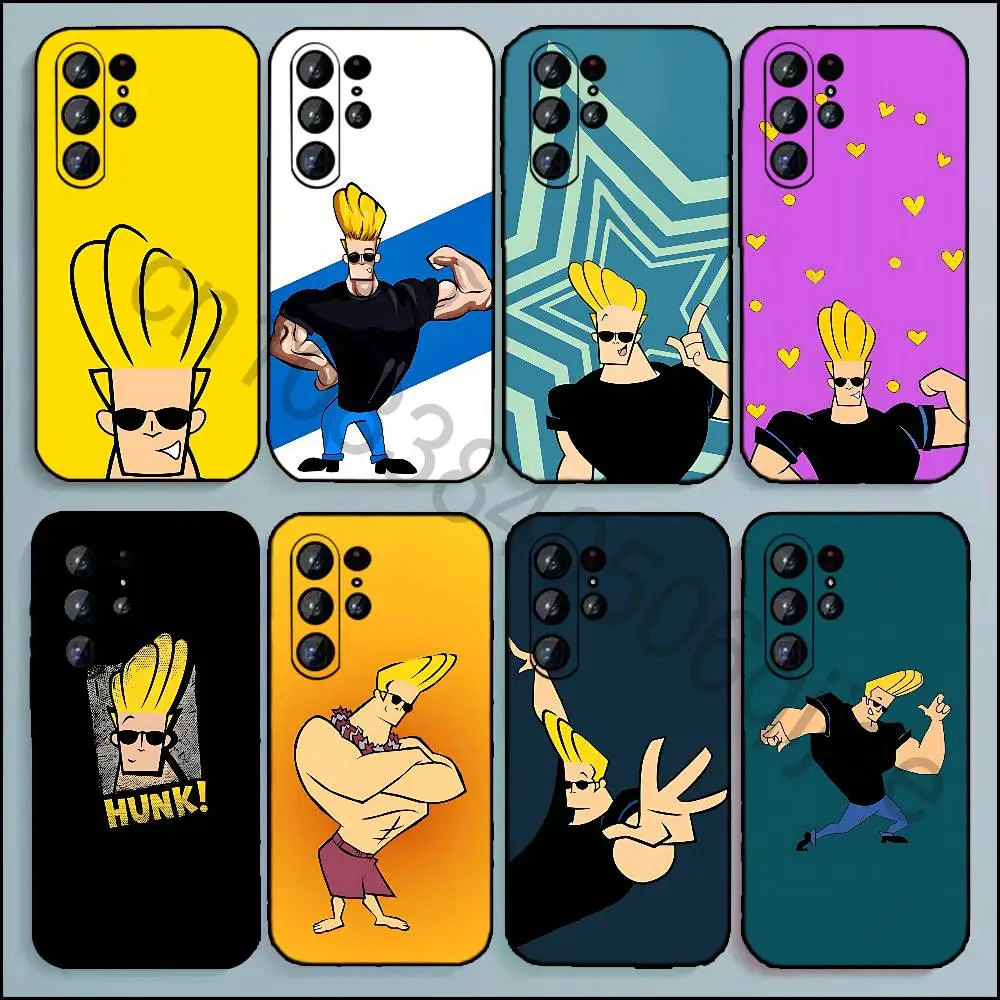 Cartoon J-Johnny B-Bravo Phone Case For Samsung Galaxy A13,21s,22,31,32,52,53,71,80,A91 Soft Black Shell