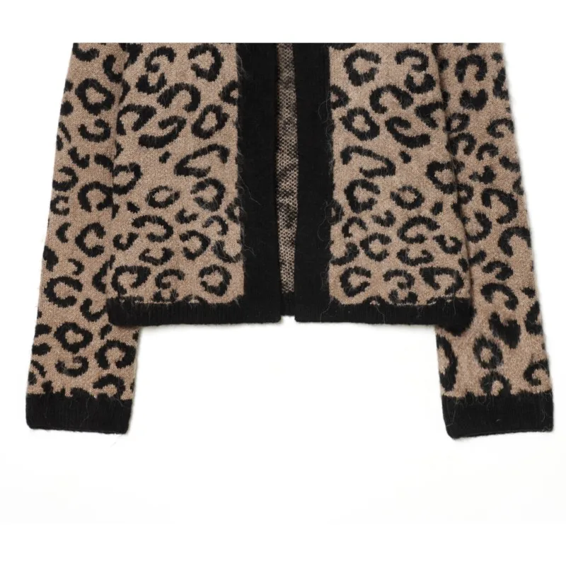Cardigan tricoté en Jacquard à motifs d'animaux pour femme, pull à col rond, à la mode, décontracté, nouvelle collection automne hiver 2026