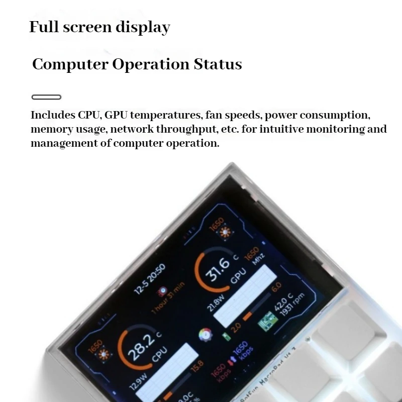 Custom Macro Mechanical Keyboard 8 Key Lcd Screen Programmable Shortcut Desktop Controller For Graphic Designer Video Editor