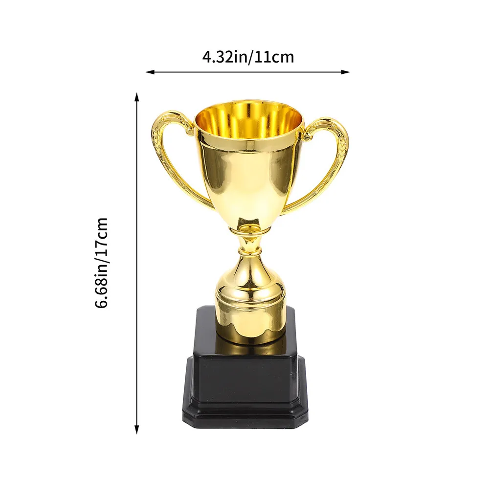 Gold Plastic Trophy for Small Lightweight Trophy Award Cup for Classroom Recognition Sports Events Party Favors