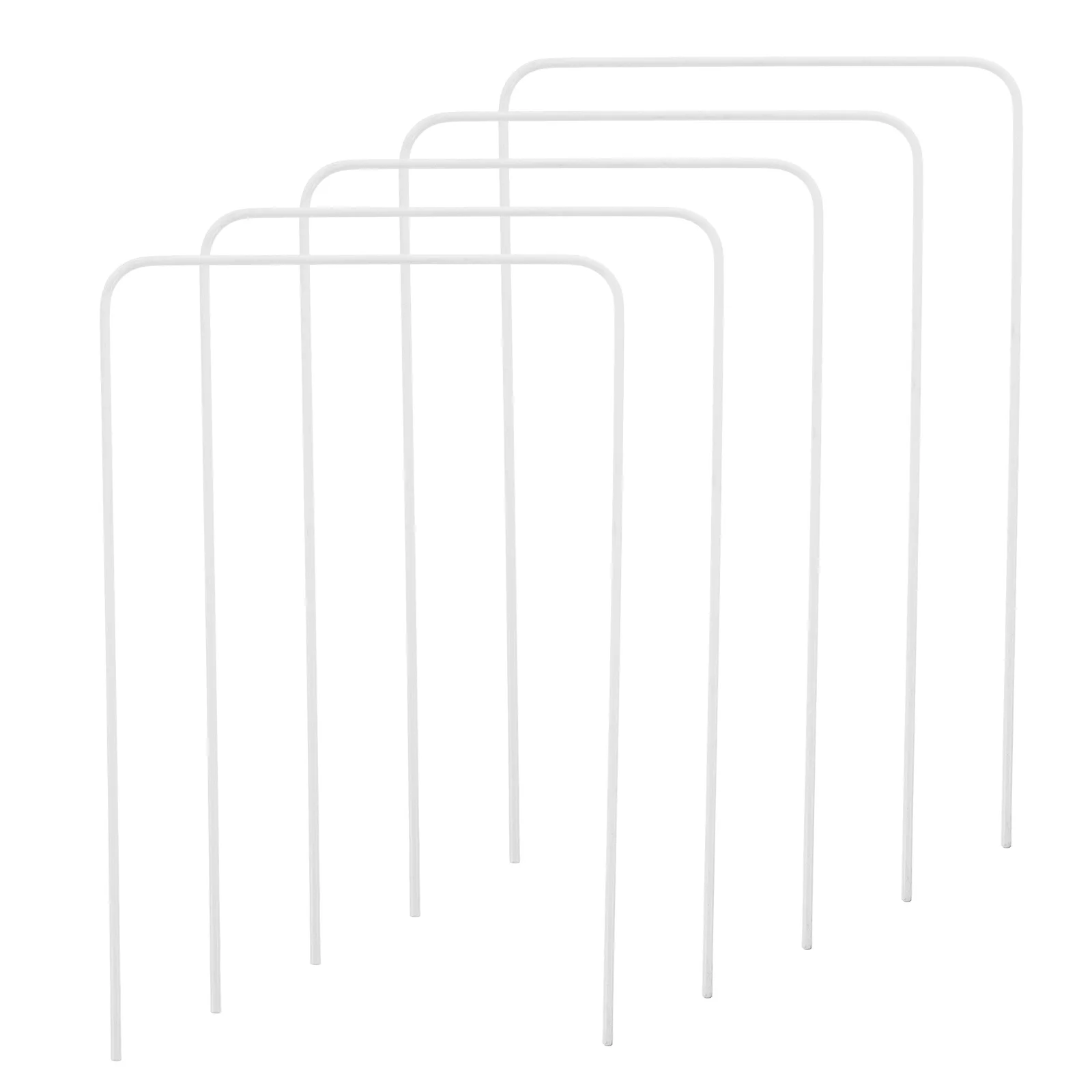 

5 Pcs Croquet Goal Game Accessories Replacement Wickets for Family Games Metal Crocette Silver Lawn Backyard Child