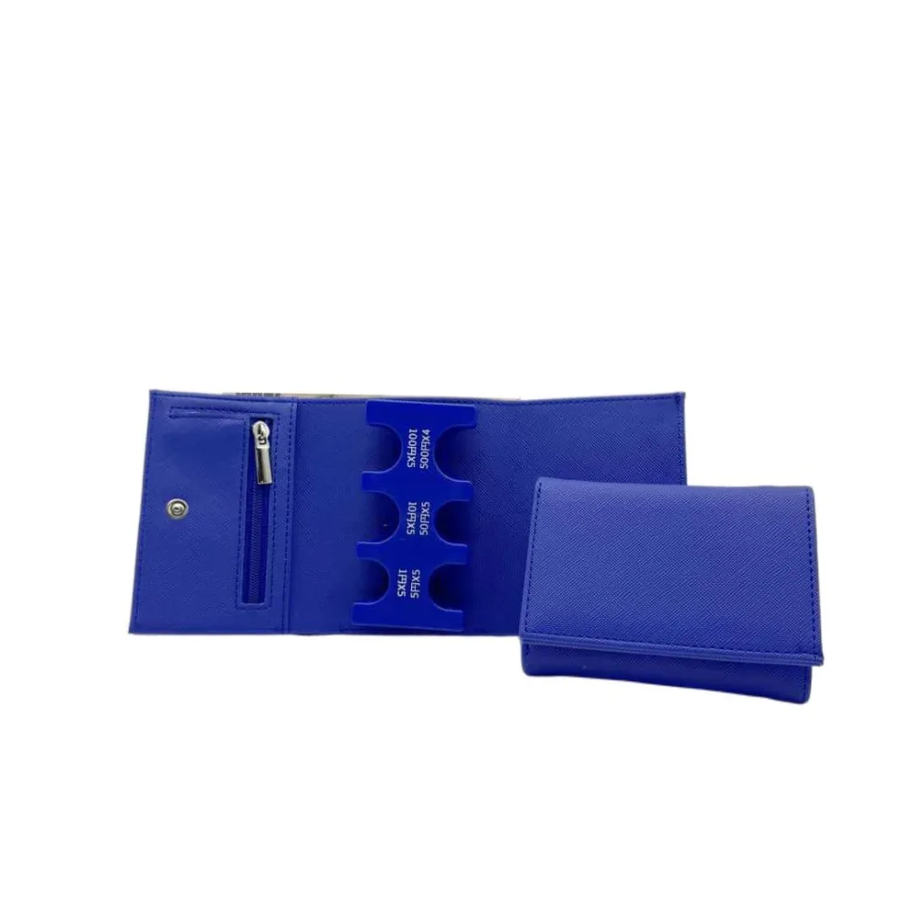 

Portable Tri-fold Coin Purse with Buckle Zipper Bag 2-In-1 Coin Clip Organizer Anti Loss Wear-resistant Credit Cards Holder