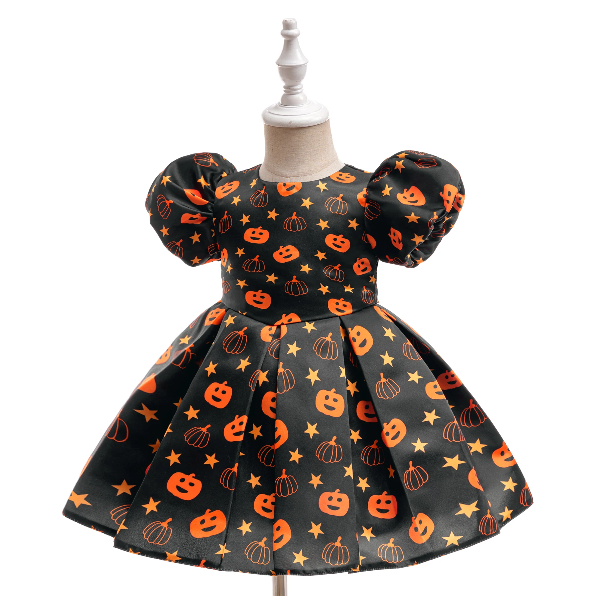 Kleinkind-Kürbis-Halloween-Party-Mädchenkleid, 1. Geburtstag, Brautjungfernkleid, Hochzeitsbankett-Kleid, Mädchen-Hexenkleid, Weihnachtskleid, Abschlussball-Kinderkleidung – Detail 3