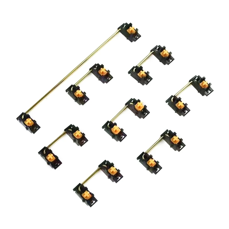 Plate Mounted Stabilizer For 60 64 68 84 87 96 104 Mechanical Keyboard Cherry OEM Stabilizers 6.25U 2U 7U Golden Steel Wire