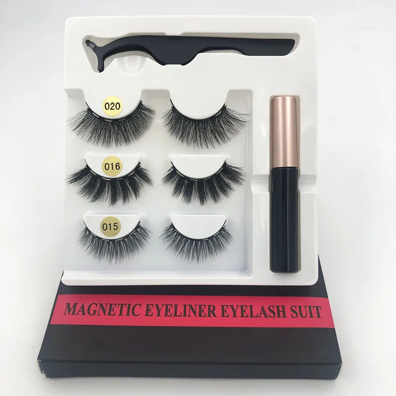 3 pary magnetyczne rzęsy magnetyczny Eyeliner sztuczne rzęsy zestaw hurtowych płynny Eyeliner magnetycznych rzęs prezent dla kobiet rzęsy