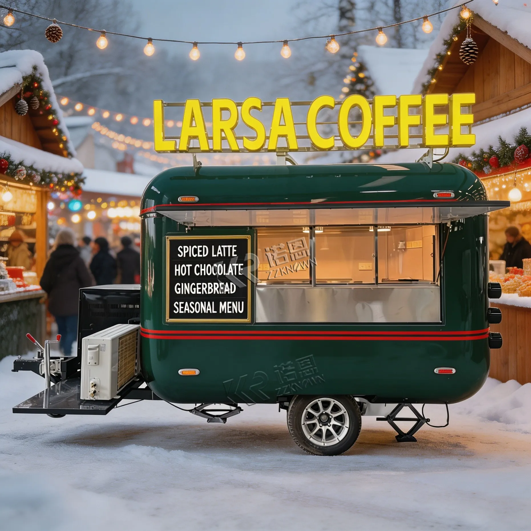 New Luxury Multifunction Sales Vending Food Truck Trailer Street Fast Food Food Trailer European Standard Mobile Food Truck for