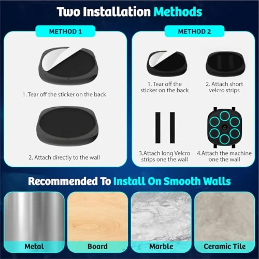 2024 آلة الملاكمة الموسيقية الذكية مع قفازات بلوتوث المثبتة على الحائط اللكم الهدف مدرب اللياقة البدنية المتقدم للمنزل والمكتب أو G