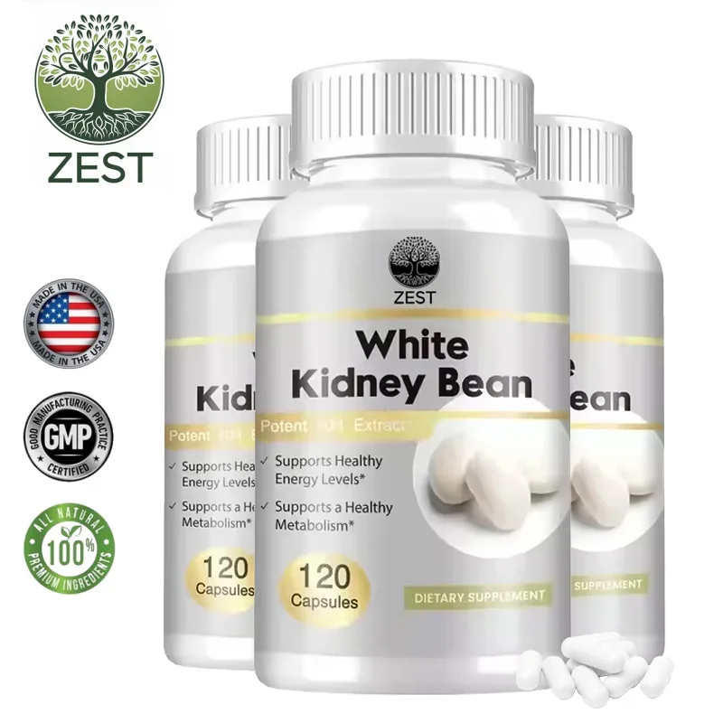 Cápsulas de frijol blanco: ayuda a la salud digestiva, equilibra la energía, elimina el carboidratos y aumenta el metabolismo